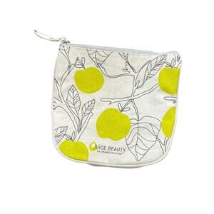Juice Beauty Cotton Canvas Makeup Travel Bag NWOT 6 x 6